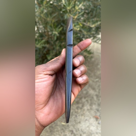 VTG Hand Carved Afro Pick Comb 🪮 🇧🇯 Sz 6.5”x2.5” - Picture 2 of 3